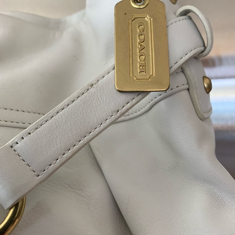 Coach white leather summer bag - Picture 2 of 3